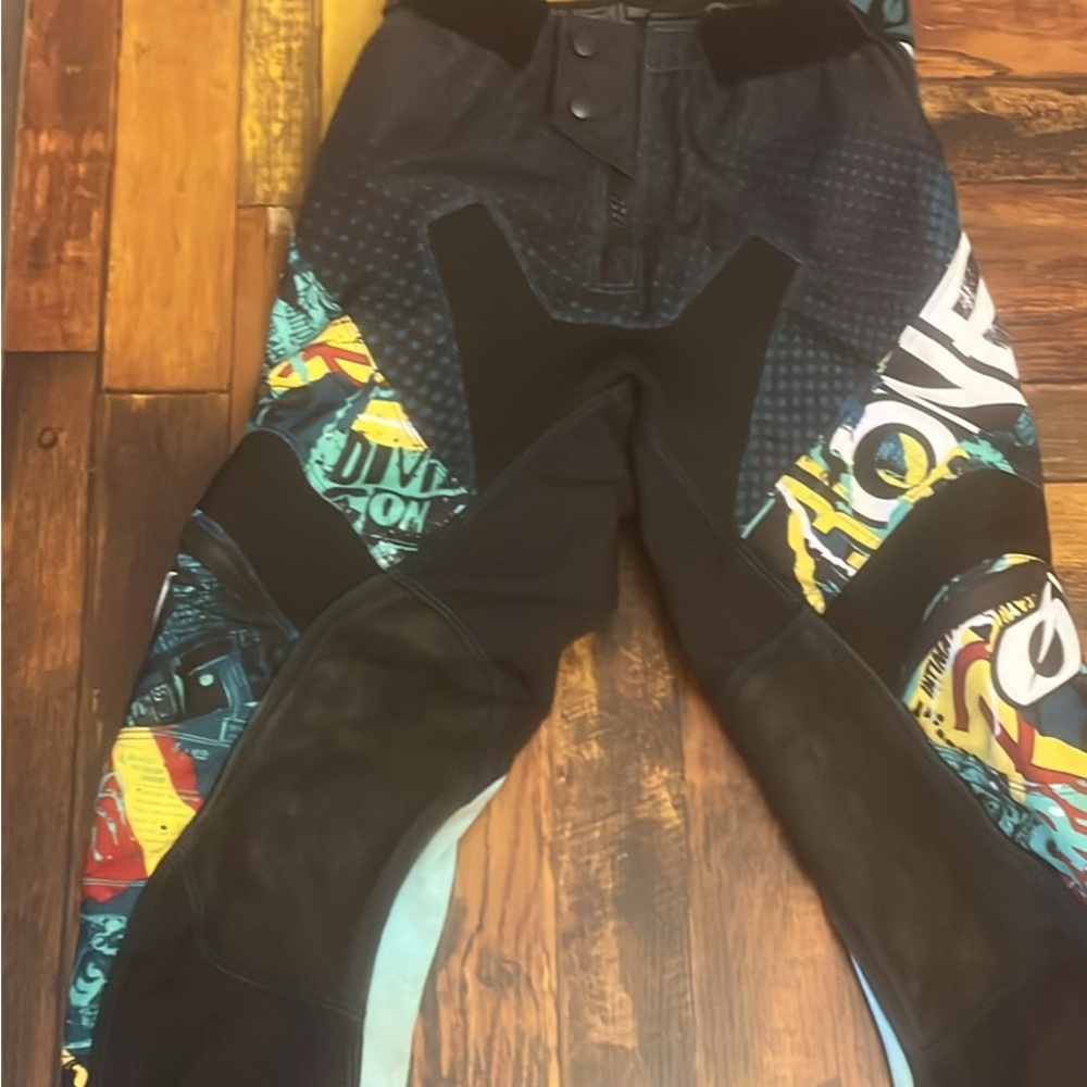 Kids Graphic Casual Pants - Black and Blue